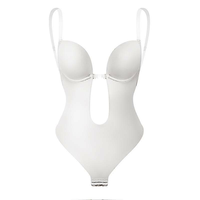Uk Women Deep V-neck Shaper Strapless Backless Bodysuit U Plunge Seamless Thong