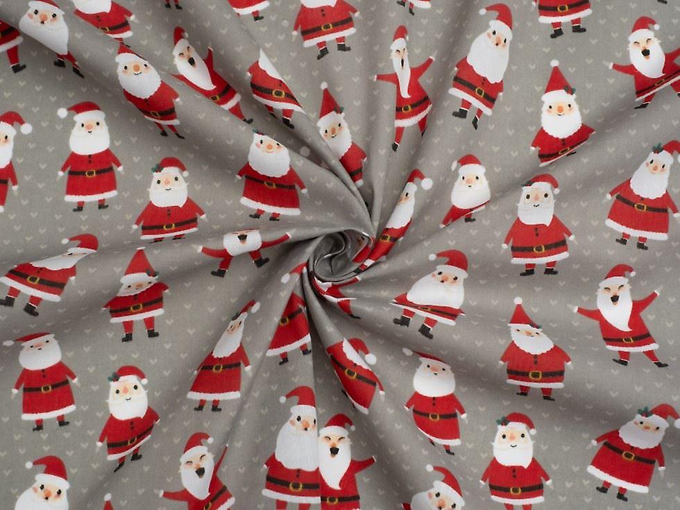 Minerva Printed Polycotton Fabric Grey - per metre