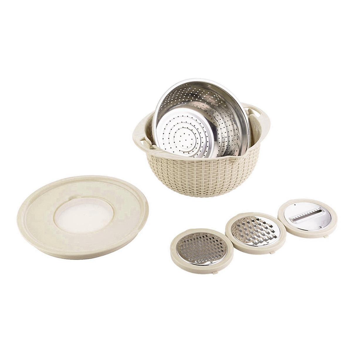 Colander with Mixing Bowl Set - Strainers for Kitchen, Food Strainers and Colanders, Pasta Strainer