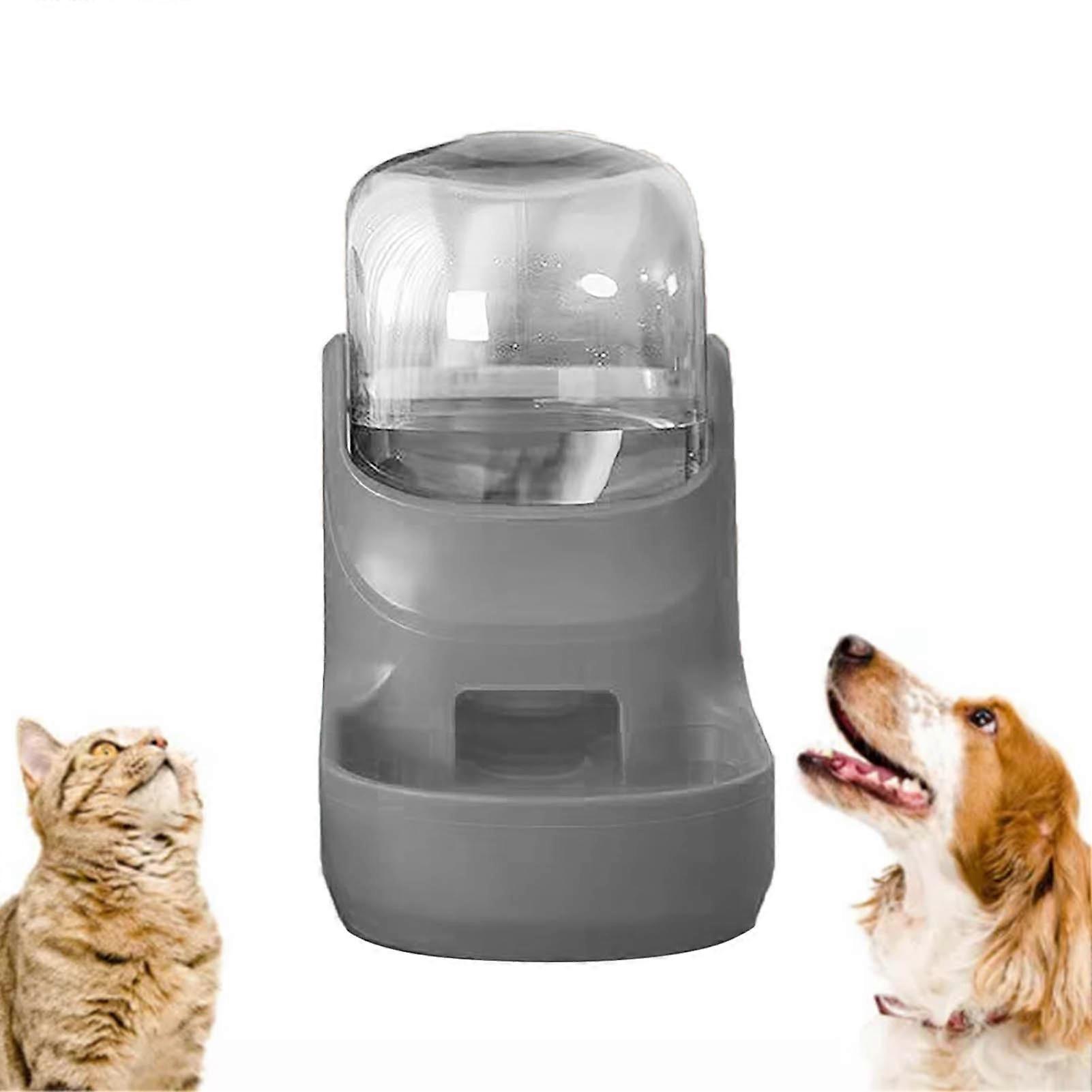 Large Capacity Automatic Dog Feeder & Gravity Water Dispenser Grey