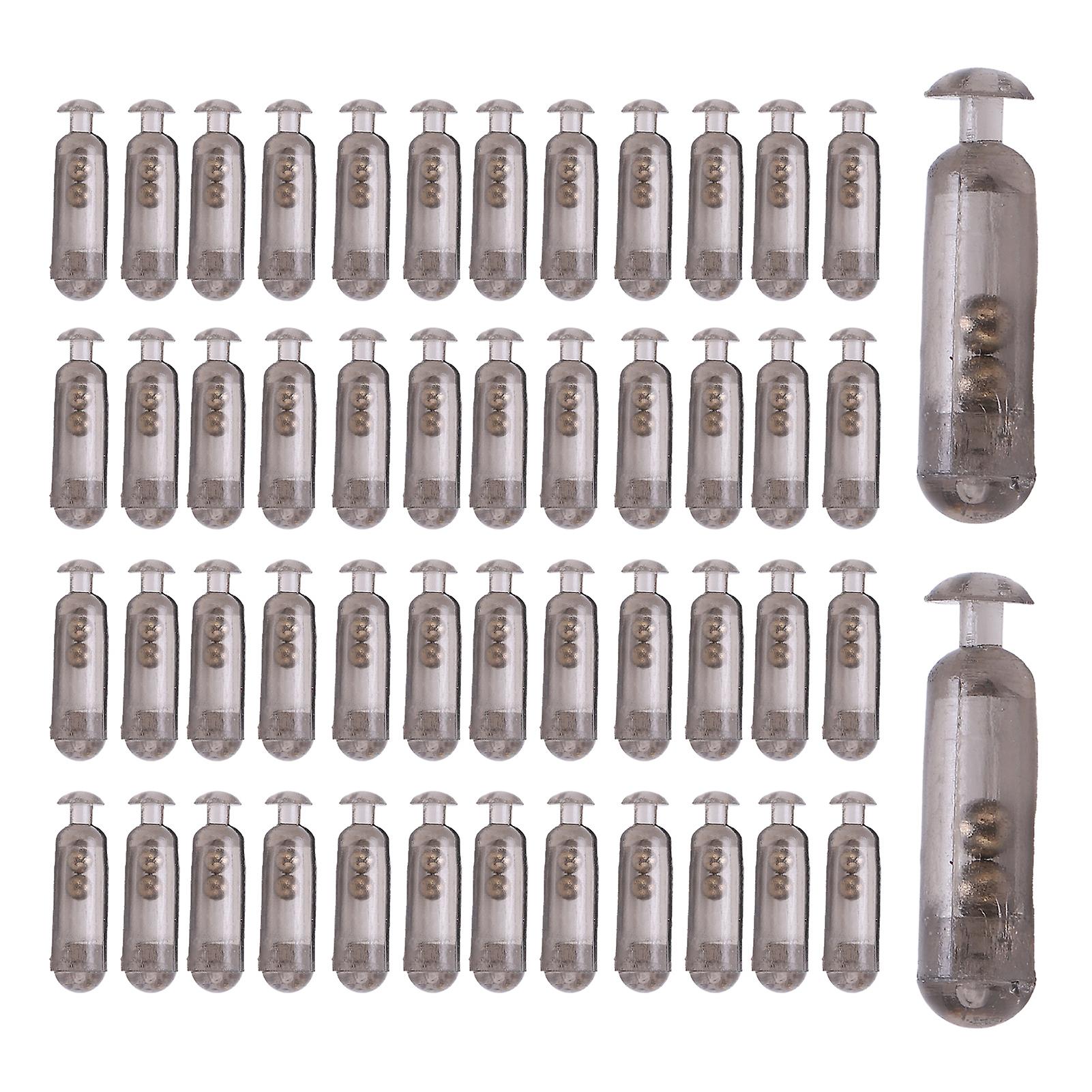 50Pcs Durable 15mm Angelköder Köder Rasseln Insert Tubes für weiche Fische Transparent Schwarz