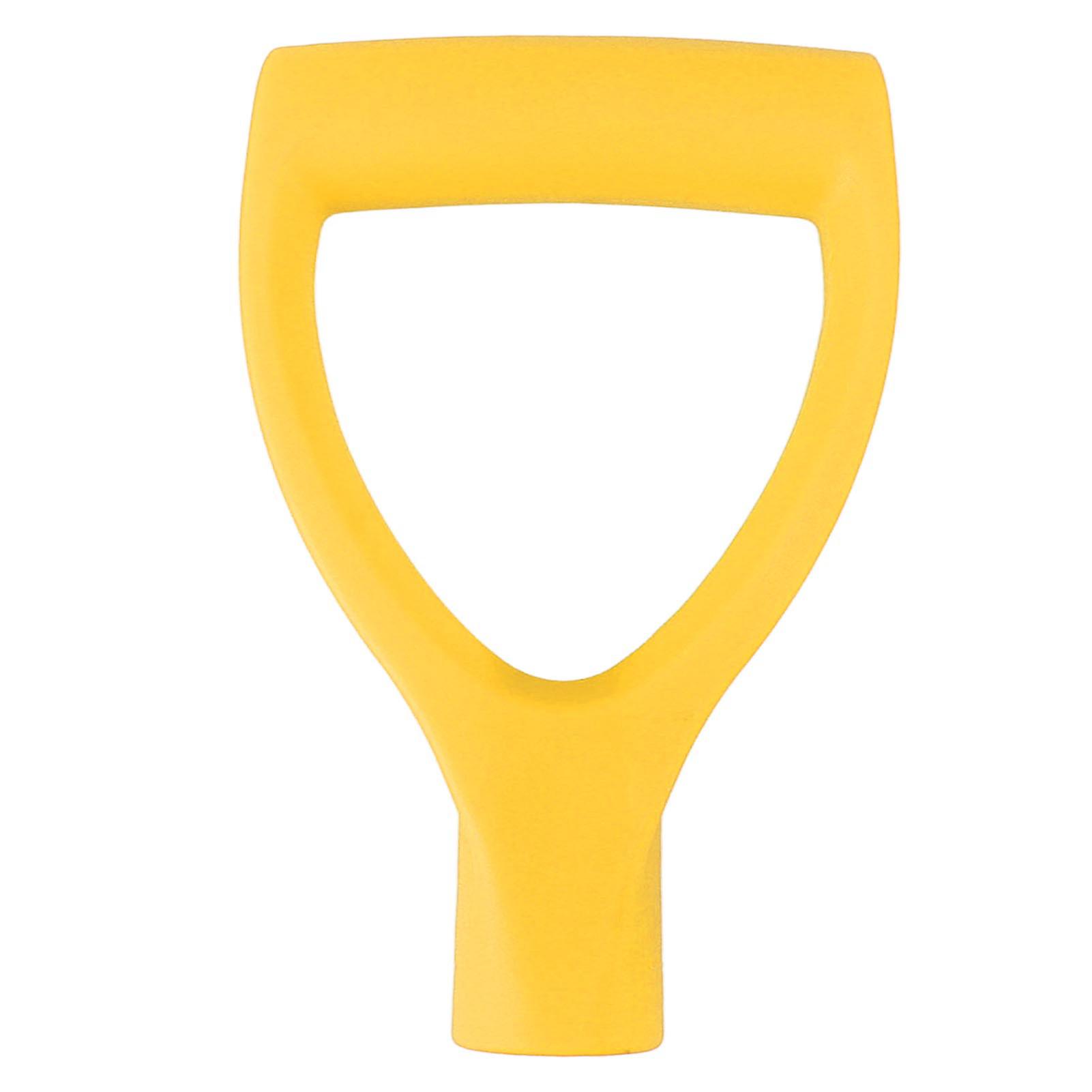 Shovel Handles D Type 32mm ID Plastic Quick Installation Snow Shovel Handle for Digging Raking Tool Yellow