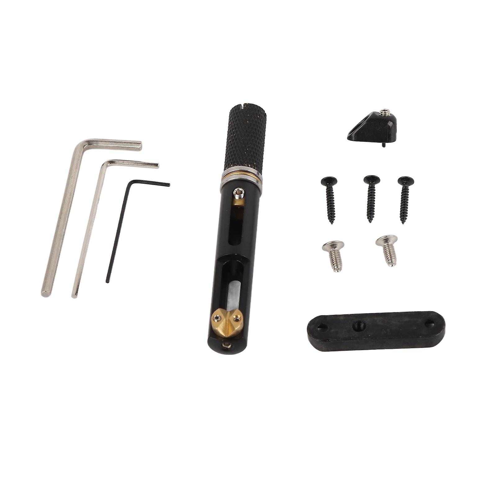 Individual metal bridge with single string saddle and headless tailpiece for guitar and bass