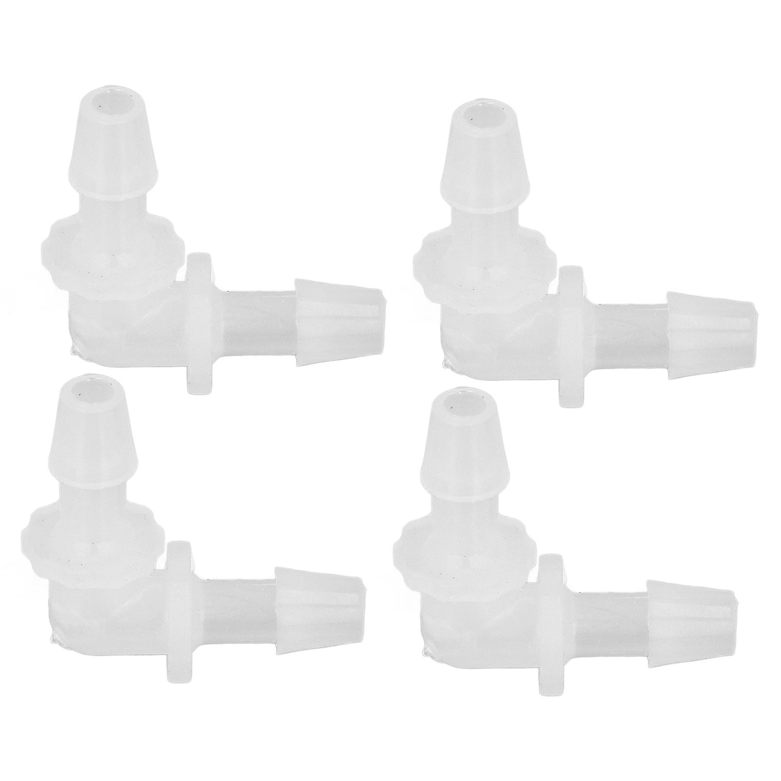 12Pcs 5.6mm Plastic Hose Barb Elbow Fitting Right Angle Adapter