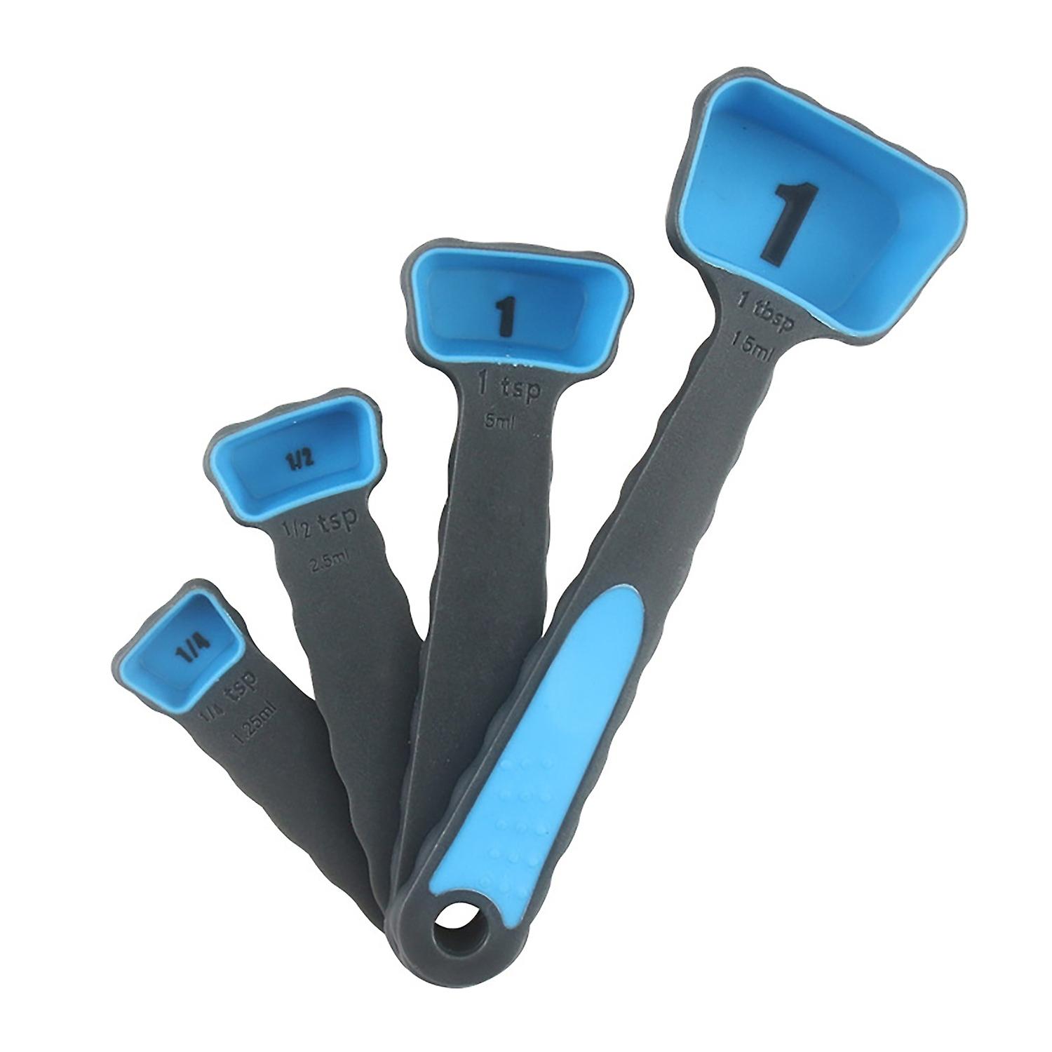 4Pcs Measuring Spoon Cup Set High Temperature Resistance Comfortable Grip Foldable with Hanging Hole