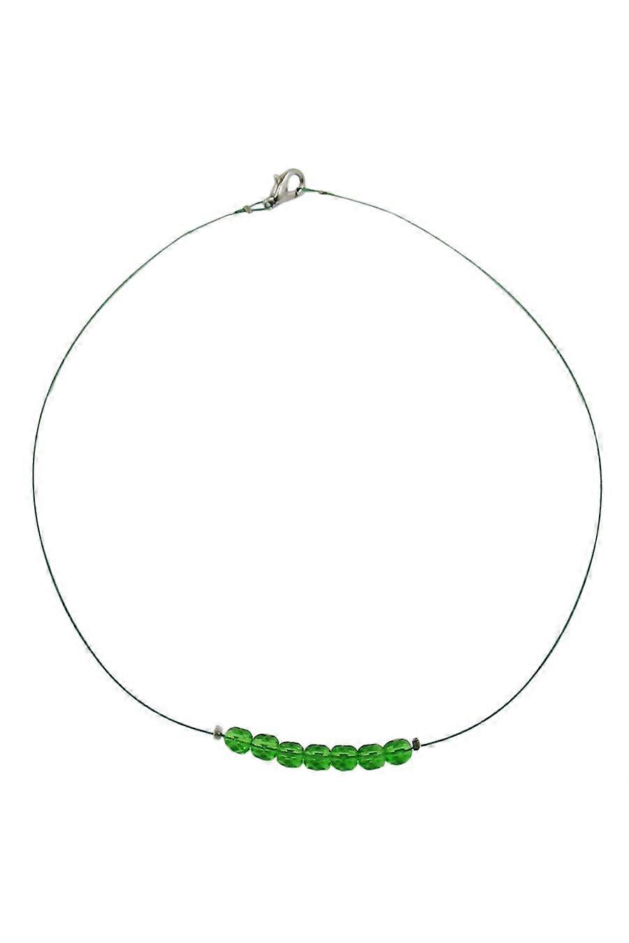 Necklace Glass Beads Green - Gl06965