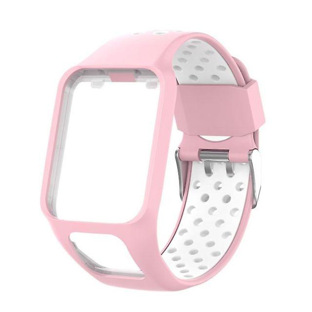 Soft double colour silicone compatible for TomTom 2/3 Music (PinkWhite)