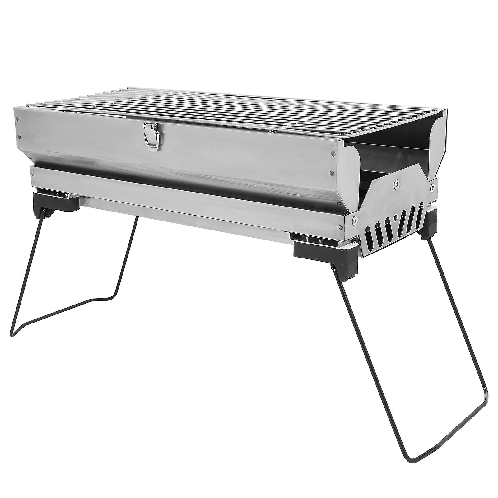 Portable Folding Barbecue Charcoal Grill BBQ Accessory for Outdoor Camping Picnics Gathering