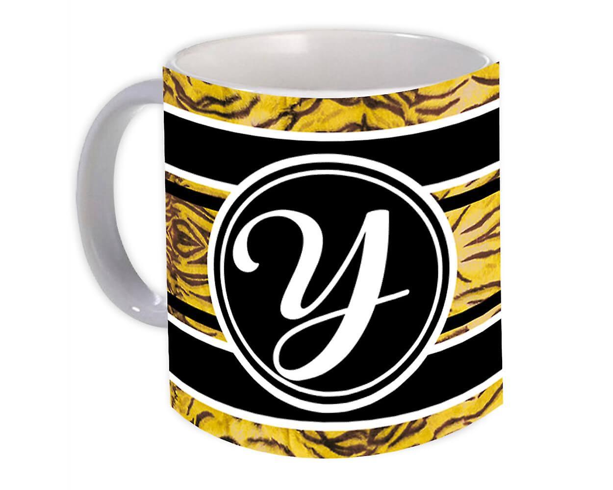 Gift Mug: Monogram Letter Y Tiger