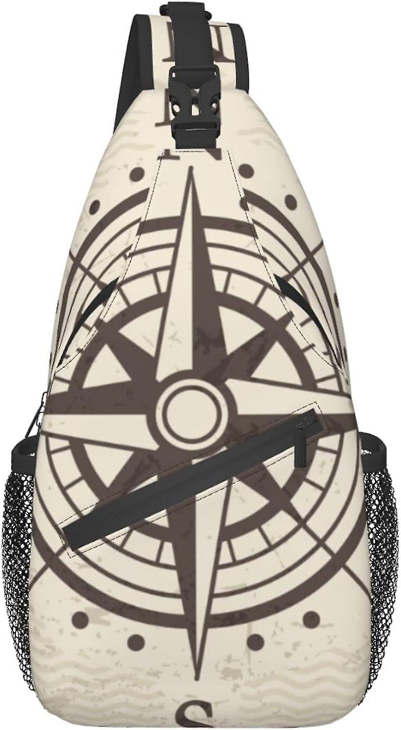 AR1560 תיק קלע מצפן וינטאג 'ימי טיולים daypack כיסוי כתף Crossbody תרמיל נסיעות חזה לגברים נשים