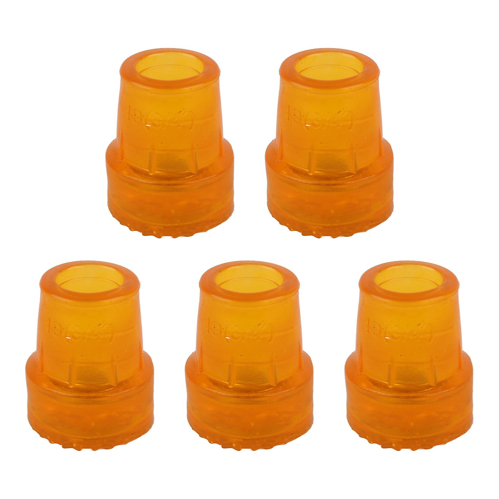 5Pcs 19mm Thicken Crutch Tip Skid Resistant Rubber Cane Tip Wearproof Crutches Accessories