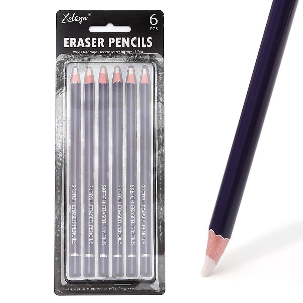 6pcs /Pack Artist Highlight Eraser Pencils