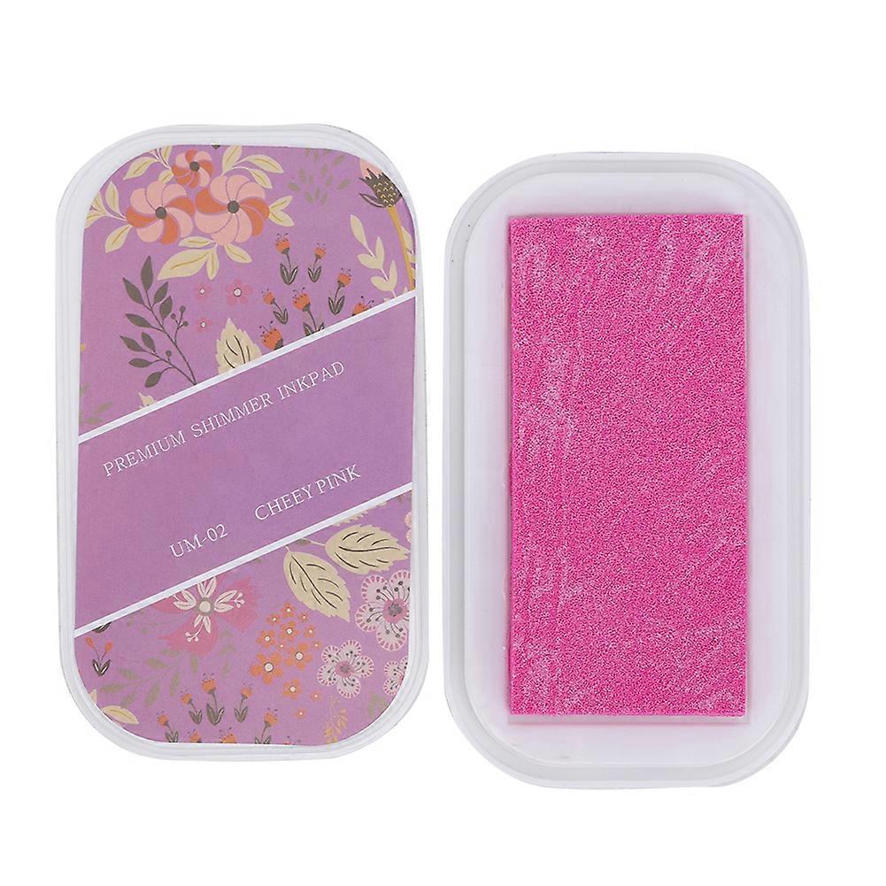 وسادة الحبر اللون المعدني كبير DIY اليد الحرفية المطاط ختم الجدول الزمني كتاب الحبر وسادةفلاش روز الأحمر