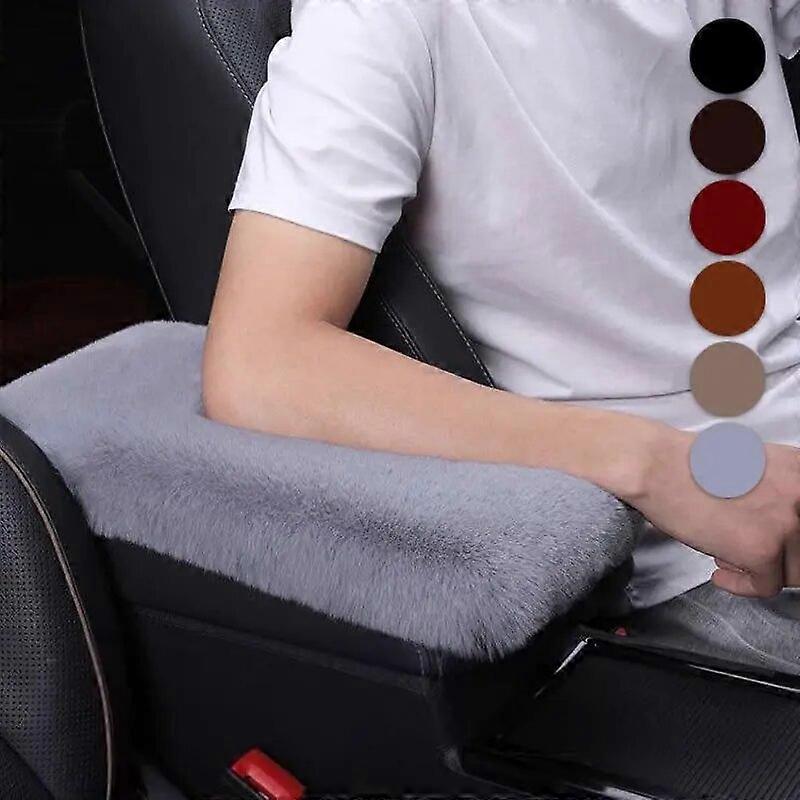 Plush Car Armrest Pad Auto Central Console Armrest Box Cover Arm Rest Box Warm Fur Soft Cushion Universal Fitment FN9U6916