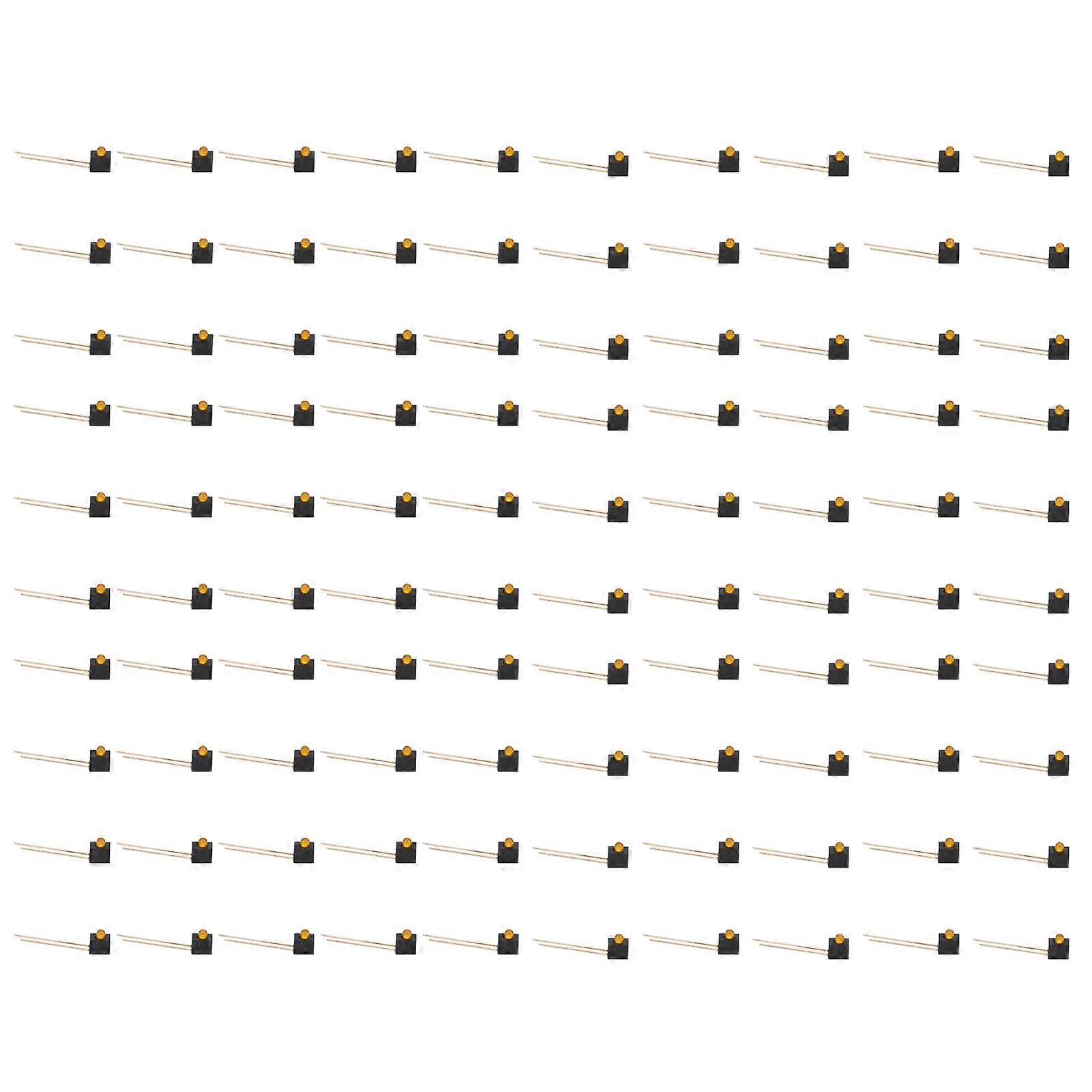 100pcs Led Holder 3mm Lampshade 90 Degree Bend With Light Industrial Control Componentsred Light
