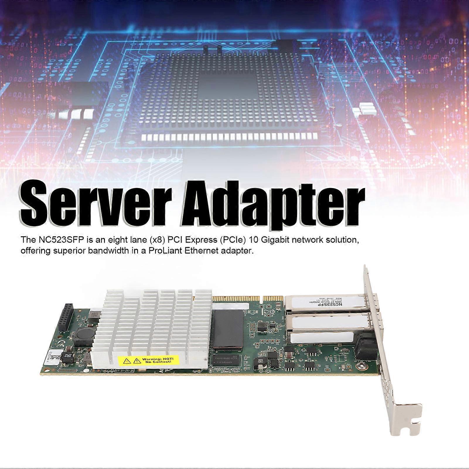Serveradapter 10GB 2 SFP-porte PCI Express X8 Plug and Play LED-indikator PCIe-netværkskort til ProLiant DL360e DL360p