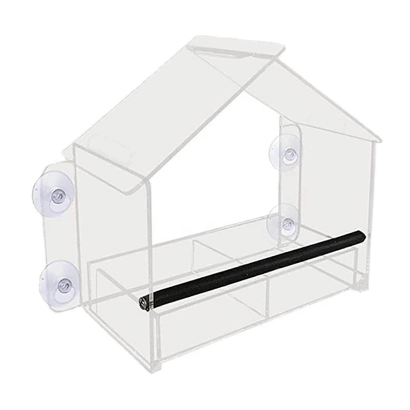 Bird Feeder Box Clear Practical Window Mounted for Courtyard Balcony Outside