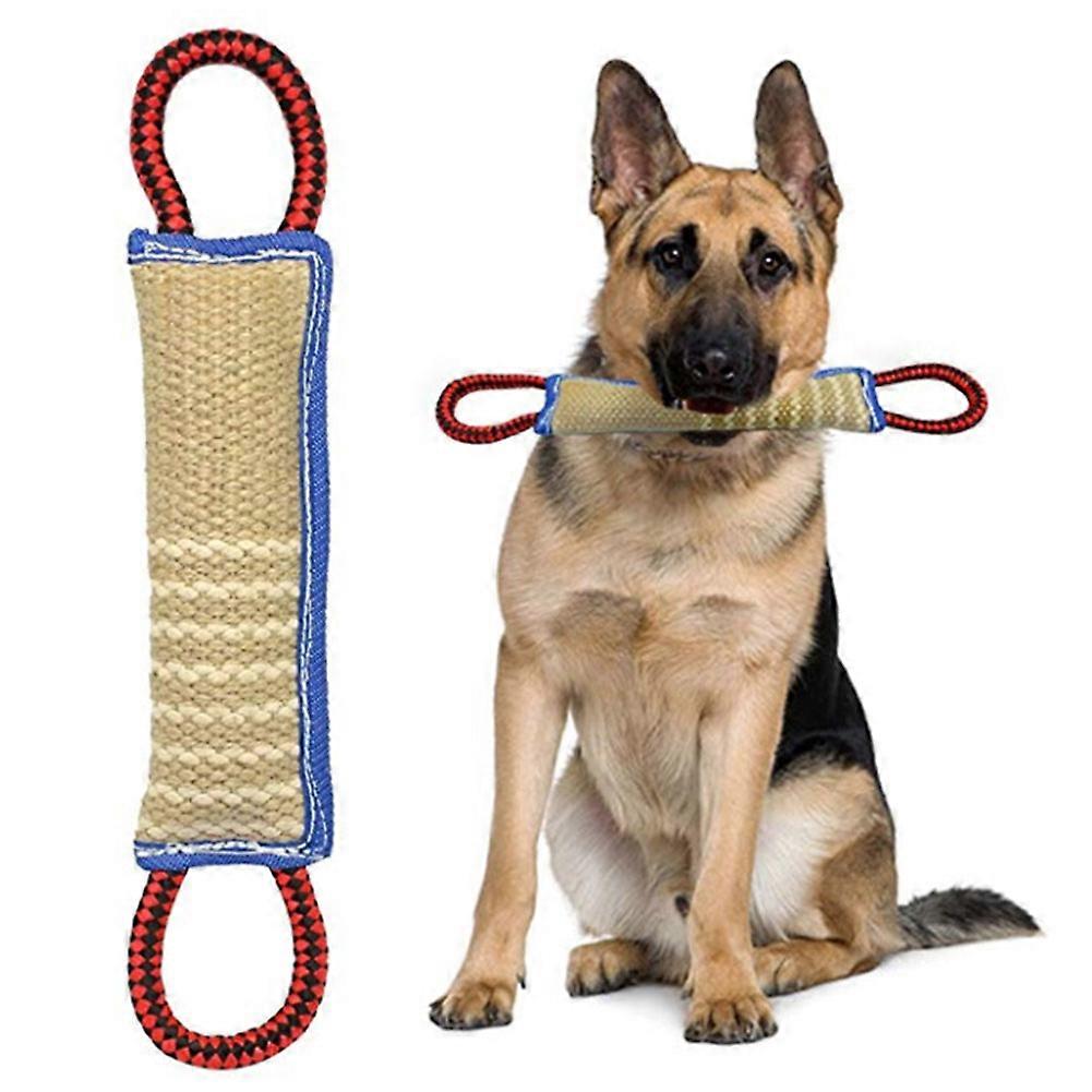 Dog Bite Chew Tug Toy with 2 Handles for Training Sporting Interaction Tugging Outside