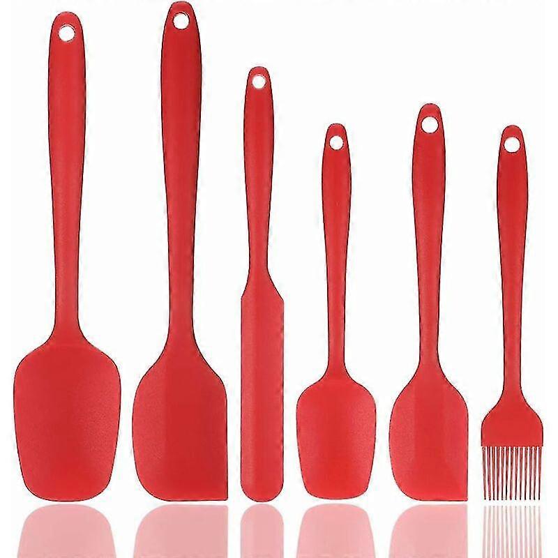Red silicone kitchen utensils
