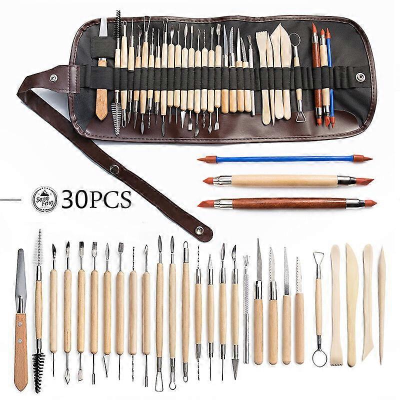 Pottery Tool Clay Sculpting Tools Chisel for Potter/Ceramic Artist Kit 30 Pcs Edition