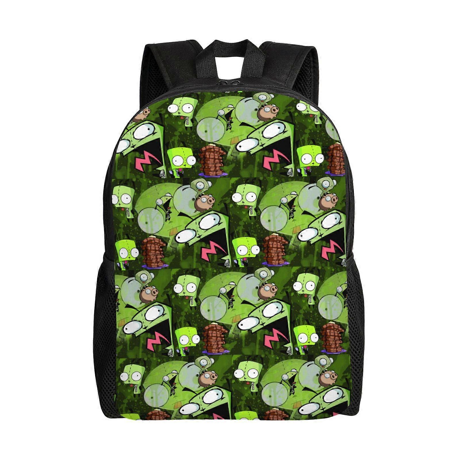 Invader Zim Cartoon Backpack Daypack للمشي لمسافات طويلة حقيبة أنيمي حقيبة دفتر LDYH206