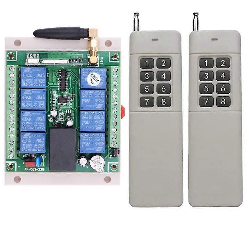 AC 110V 220V 250V 8CH Remote Control Switch Wireless Light Switch With 8 Kinds Of Working 1000M Work 8 Button Transmitter