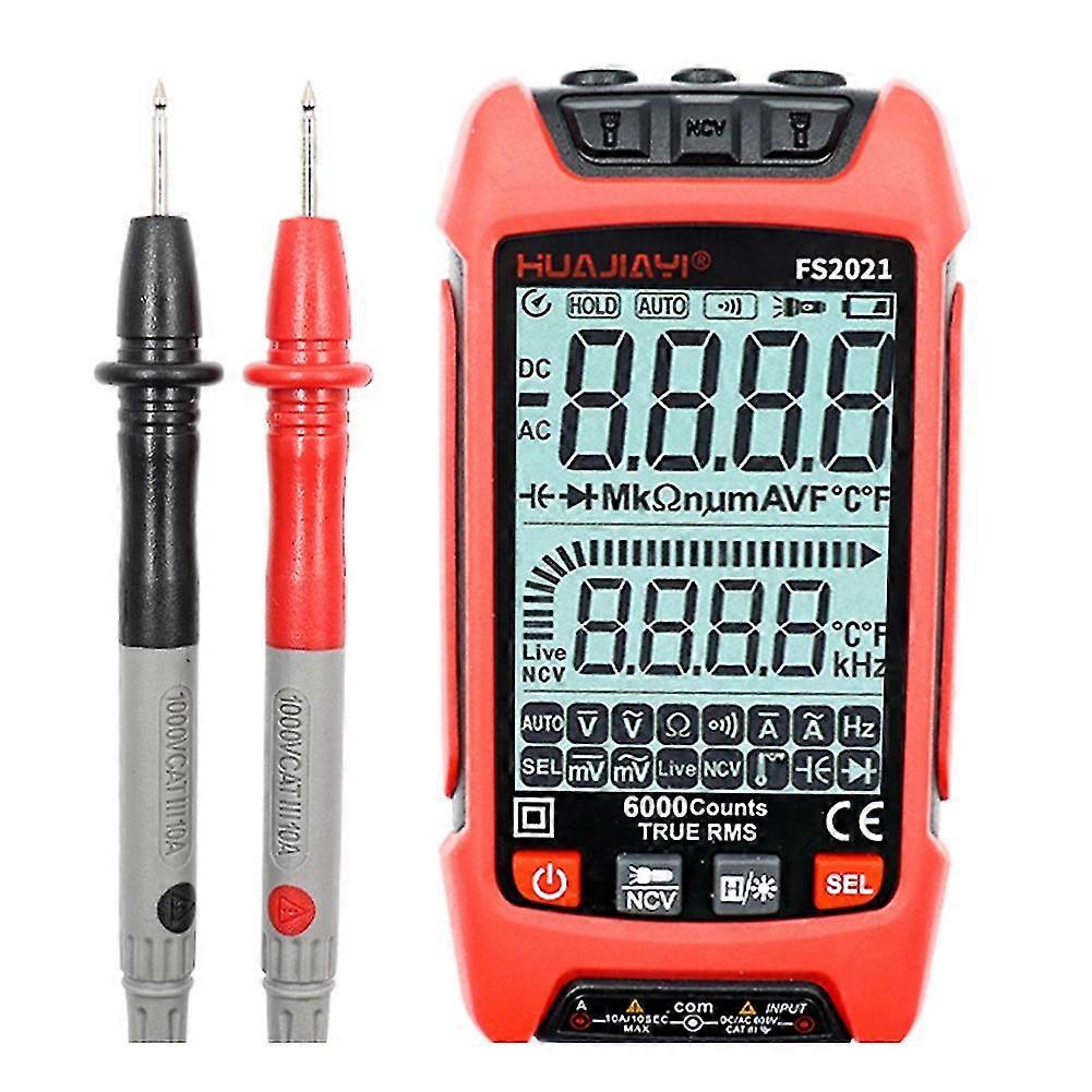 Auto Range Digital Multimeter 9999 Counts TRMS AC DC Voltmeter NCV Resistance Capacitance Temp Tra