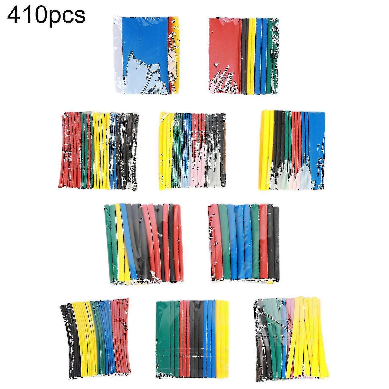 2024 410pcs Heat Shrinkable Tube Good Insulation Moisture-proof Long Service Life Waterproof Heat Shrink Tubing Kit For Data Cable