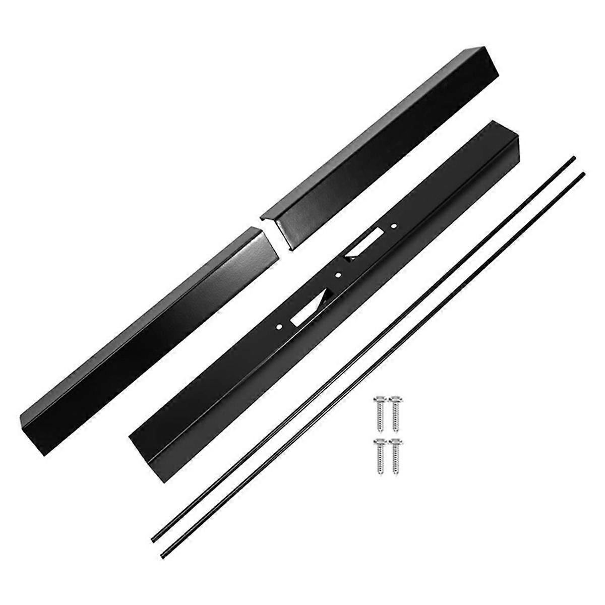 Adjustable Fireplace Rod Kit for Fireplace Spark Screen, Rod and Valance Kit Install to Leveling th