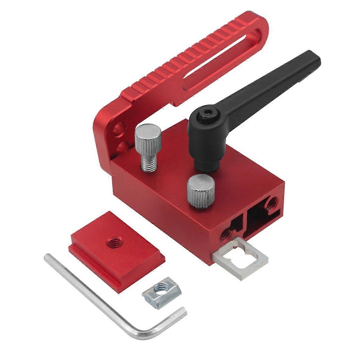 Inclined Track Limiter Woodworking 75-Type Push Platform Limiter Adjustable T-Type Fence Turnover Limiter Red