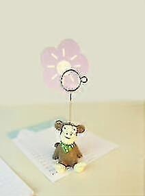 kawaii resin animal dog table photo message memo clip holder