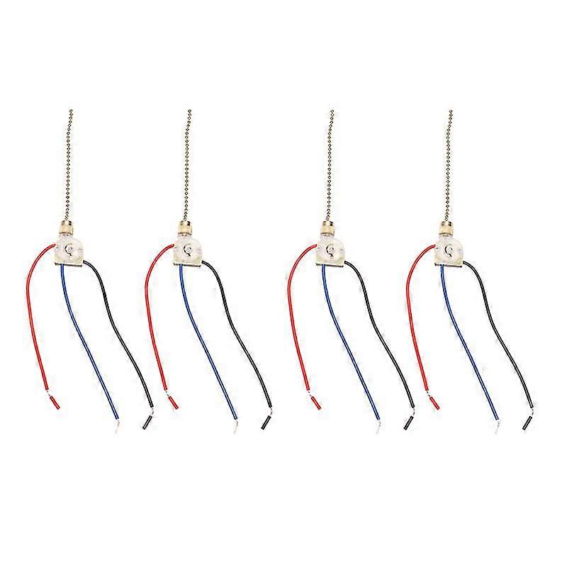 4pcs useful electrical pull chain switch simple ceiling fan light control switch