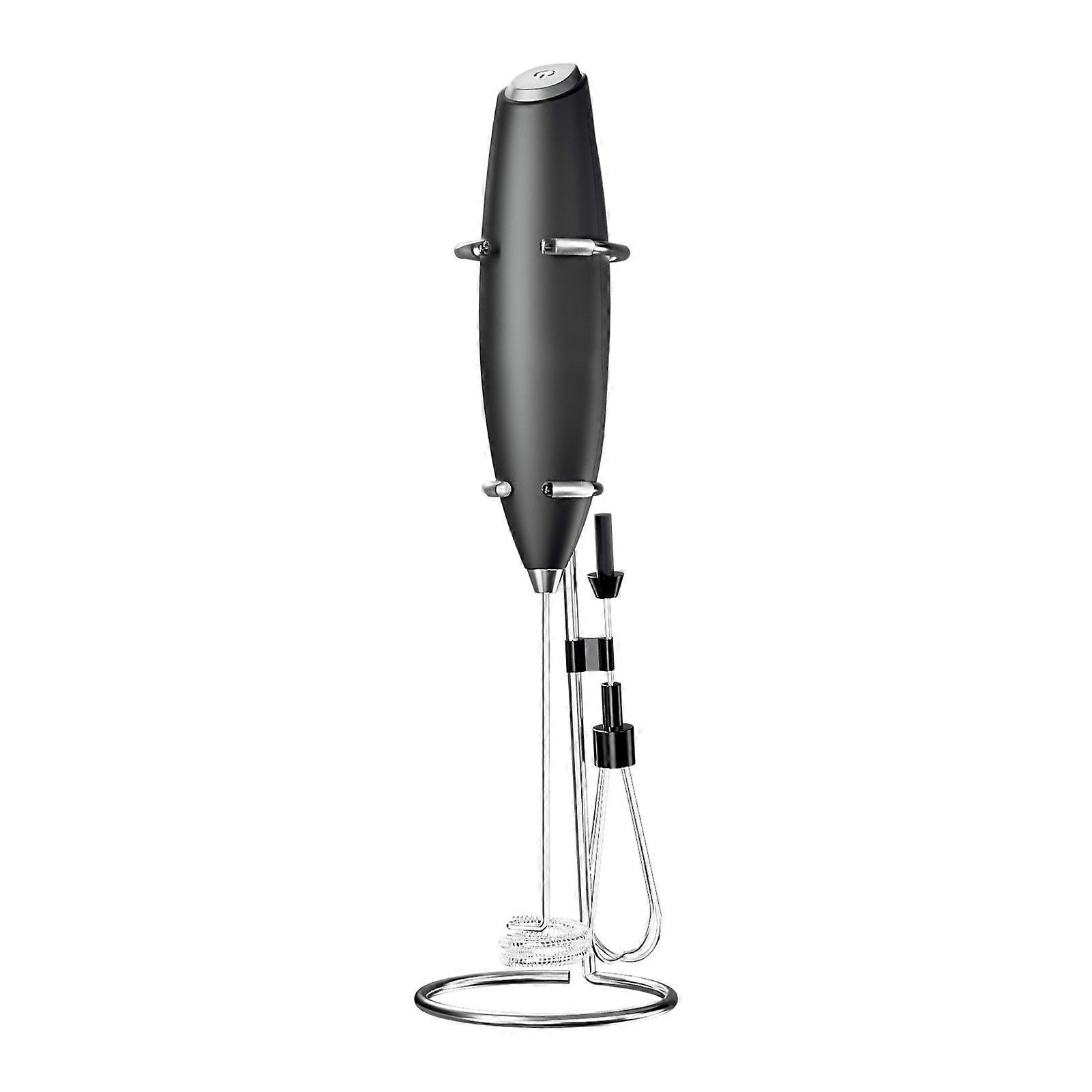 Milk Frother Handheld With Stand Portable Matcha Whisk Drink Mixer Stainless Steel Electric Kitchen Foamer