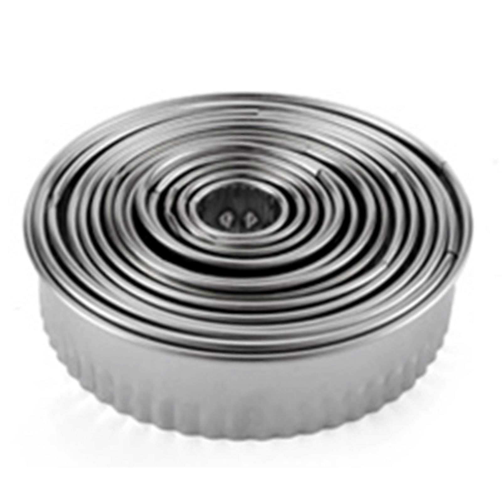 Cookie Biscuit Cutter Set Stainless Steel Circle Doughnut Cutter Baking Ring Stencils For Home