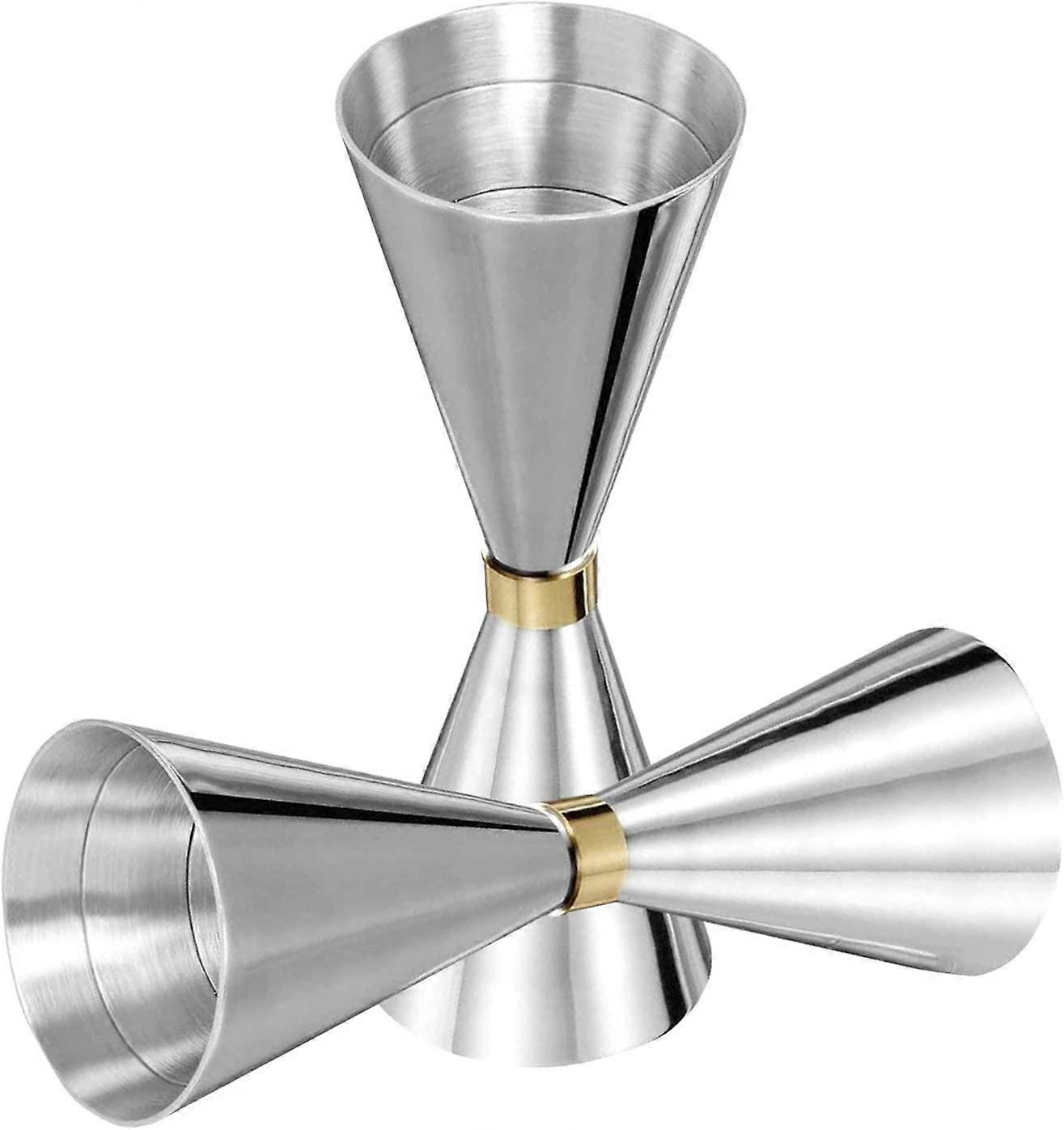 ZK- Cocktail Measuring Tool, 30ml/45ml Double Sided Stainless Steel Japanese Measuring Cup Tool Wine Measure, Silver Drink Measuring Tool, Double Degr