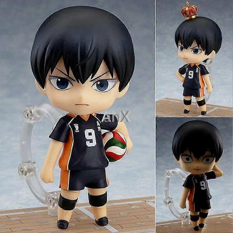 Anjinguang Hinata Shoyo Figurine Tobio Kageyama Anime Look Up Figure Grande Tête Figurine Assise En PVC Modèle Maison Voiture Ornement Cadeau à Collectionner 6 Cm