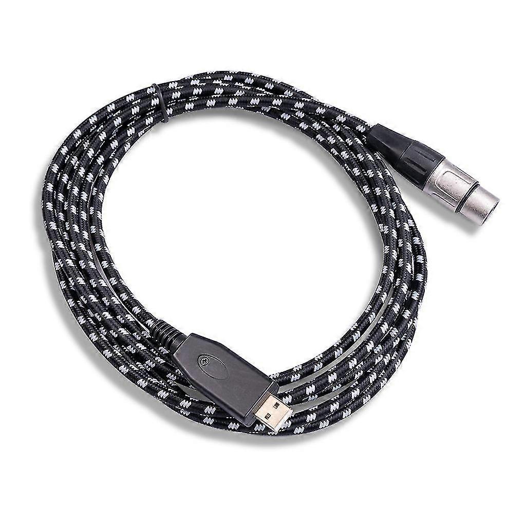 USB נקבה ל- XLR זכר כבל הקלטת אודיו USB2.0 ממיר מוסיקה דיגיטלית מתאם מיקסר בס מחבר מחשבים