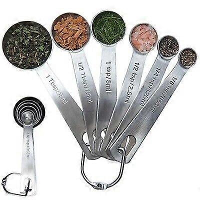 Chef Remi Measuring Spoons Set of 6 Sizes | Stackable Stainless Steel Spoons