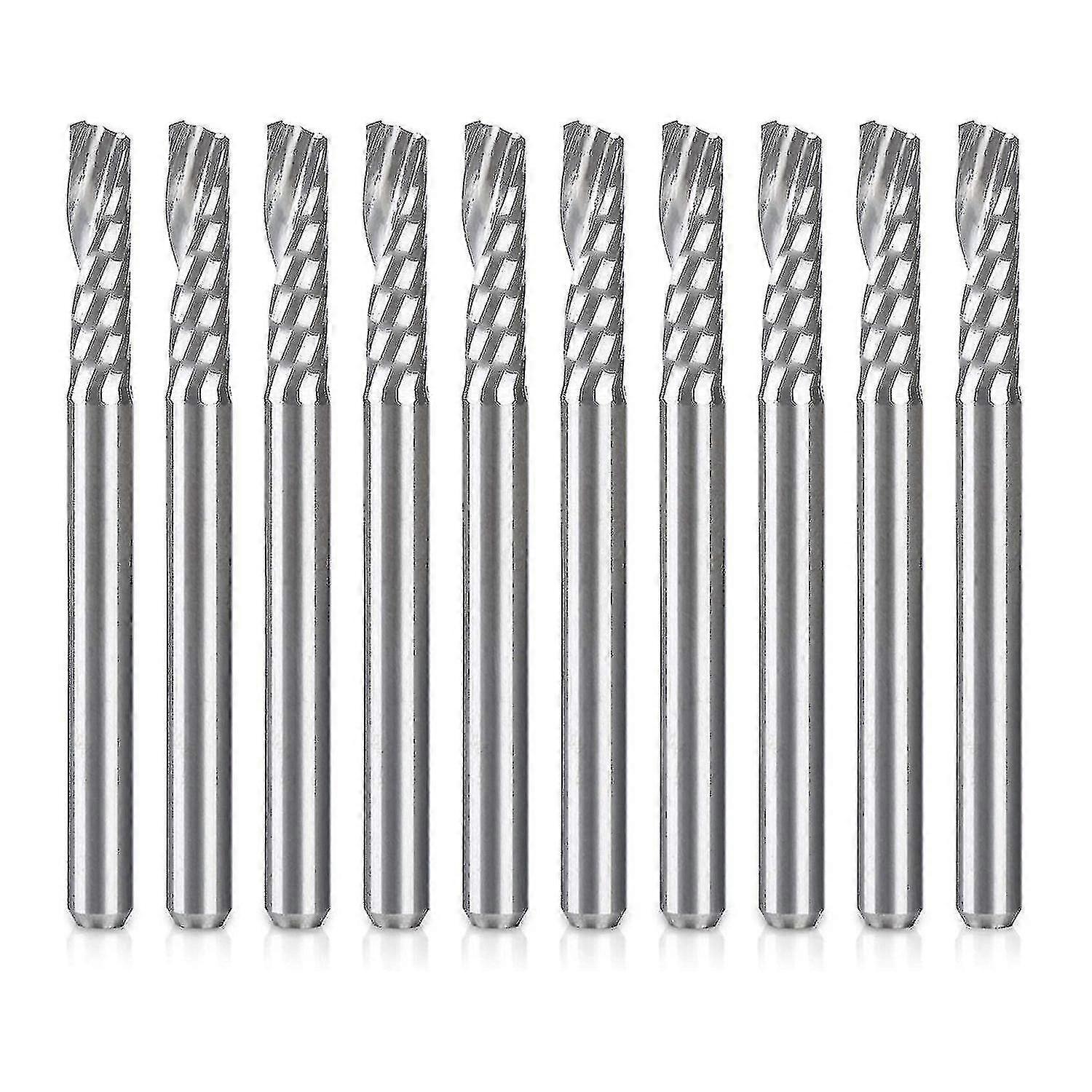 10 Pack Cnc Router Bits 1/8 Inch Shank Spiral Upcut Router Bit
