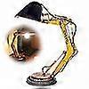 Retro Excavator Table Lamp Night Light Room