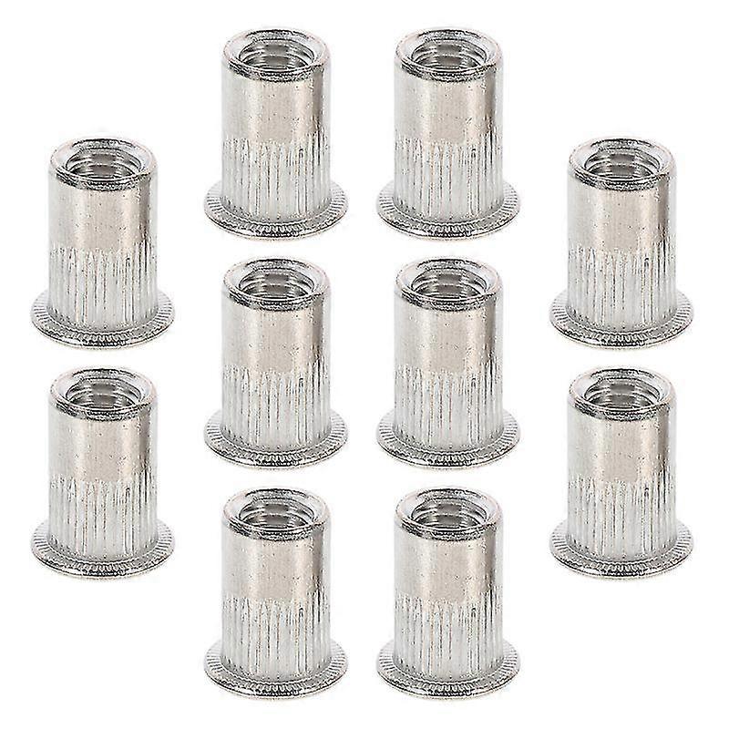 10pcs Écrous de rivet en acier inoxydable M10 Tête plate Filetée Insert Rivet Nutsert