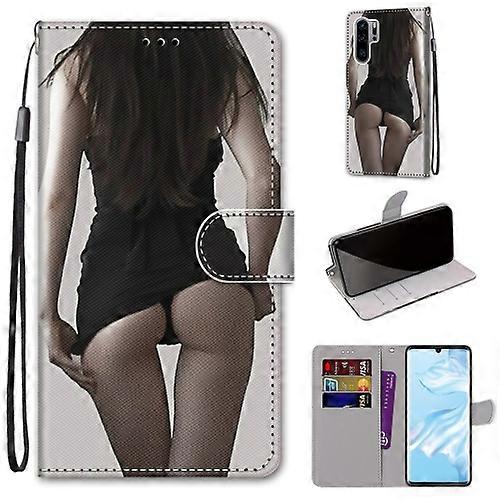 For Huawei P30 Pro Coloured Drawing Cross Texture Horizontal Flip PU Leather Phone Case