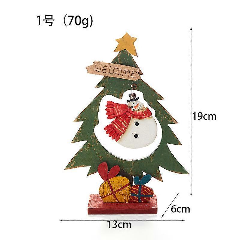 Wooden Christmas Santa Claus Snowman Ornaments Hanging Pendants Xmas Tree Decoration for Home New Year 2023 2024 Chirstmas Gift