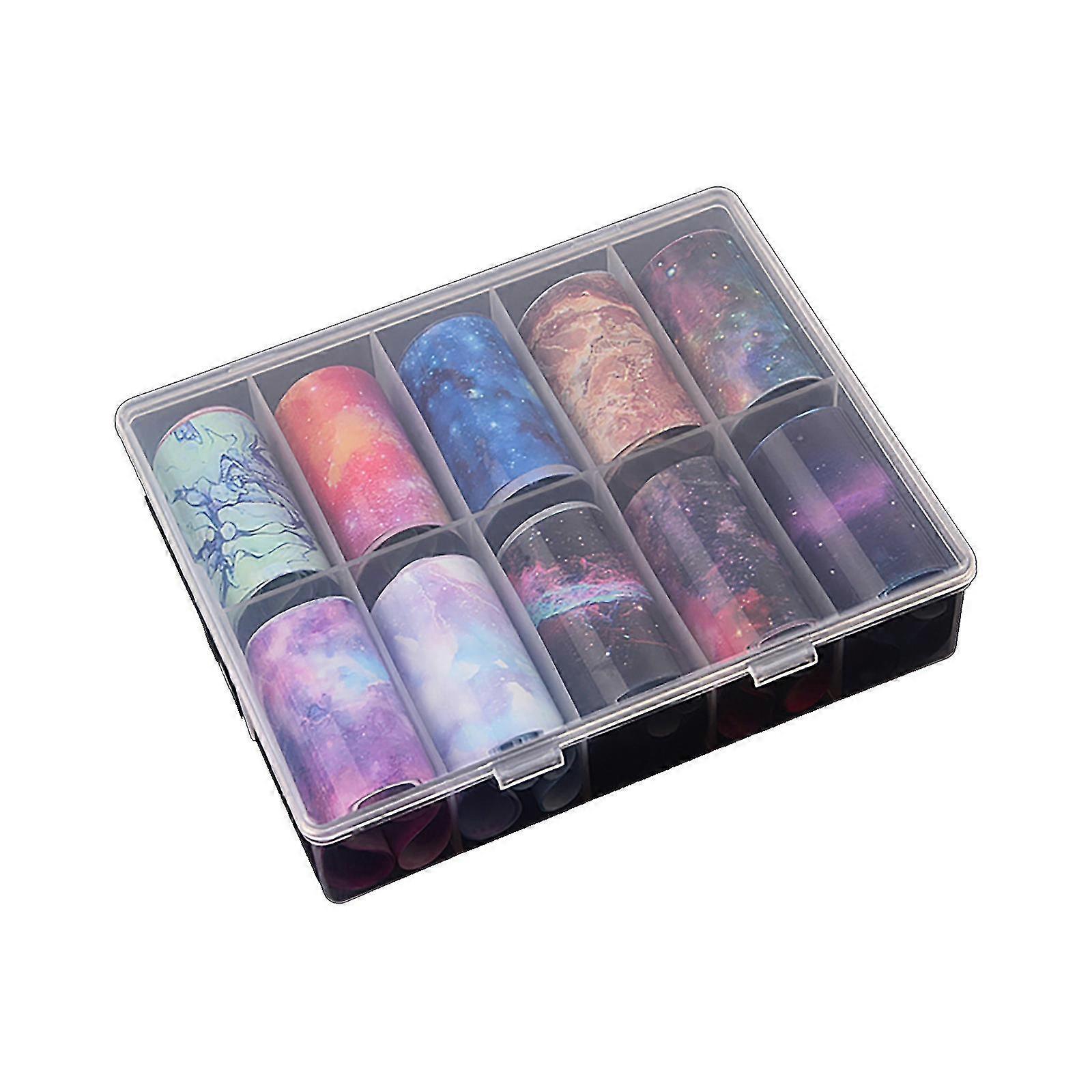 DIYネイルアートパターンペーパーステッカーボックス花柄カラフルなネイルアートデカール