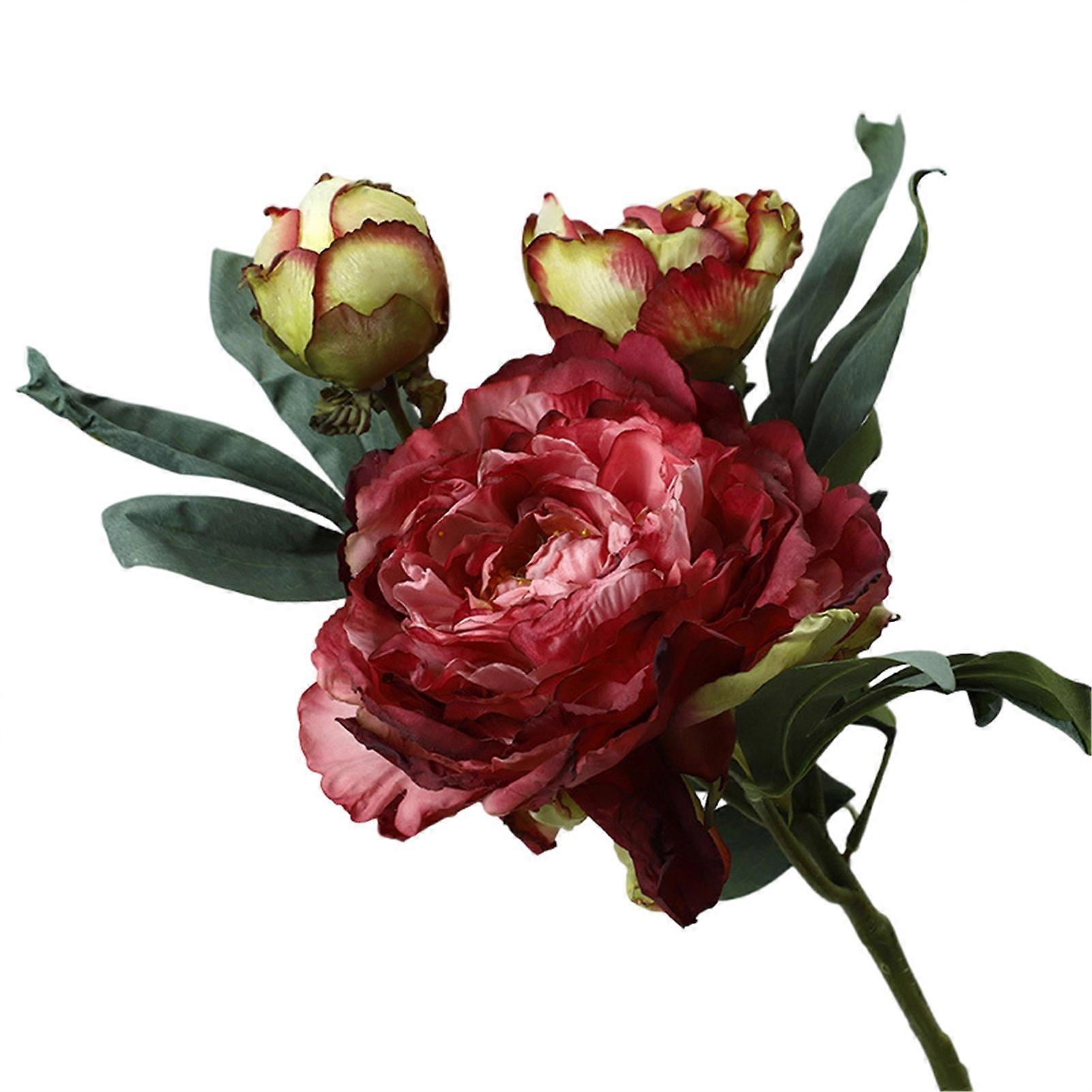 KaESi Artificial Flower Bright Color Multipurpose Silk Cloth Fadeless Vivid Simulation Peony Bouquet Home Garden Wedding Decoration