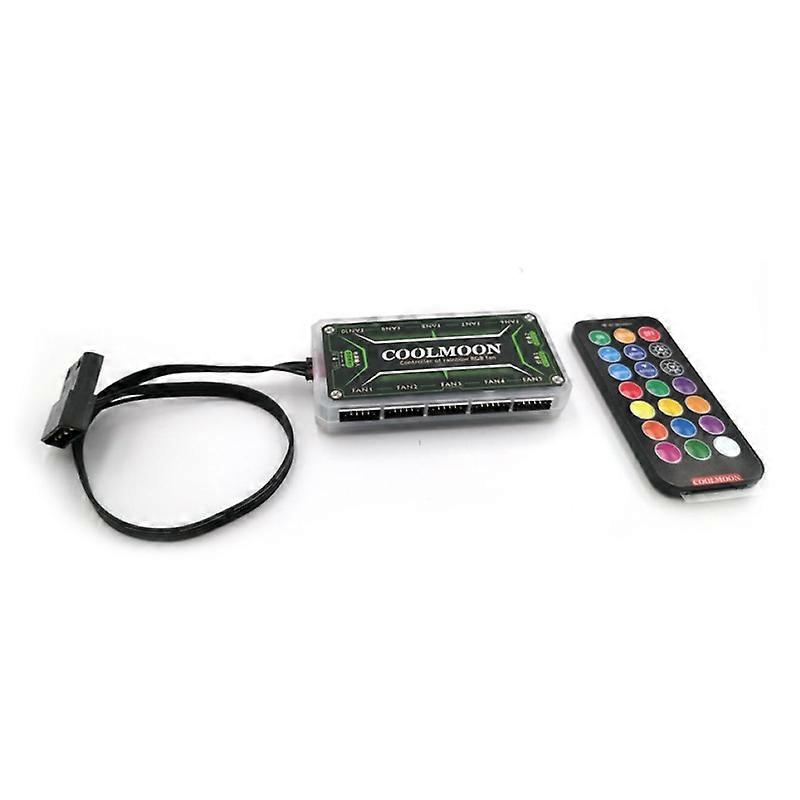 LED RGB Light Color-changing Cooling Fan Remote Controller Computer Accessory