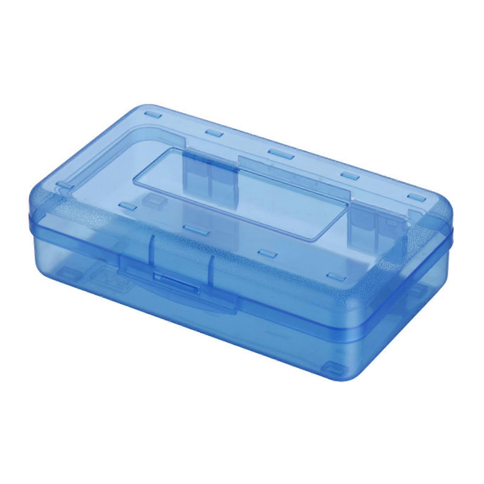 Schöne transparente / bunte Bleistiftbox Tragbare Bleistiftbox mit großer Kapazität für das Heimschulbüro