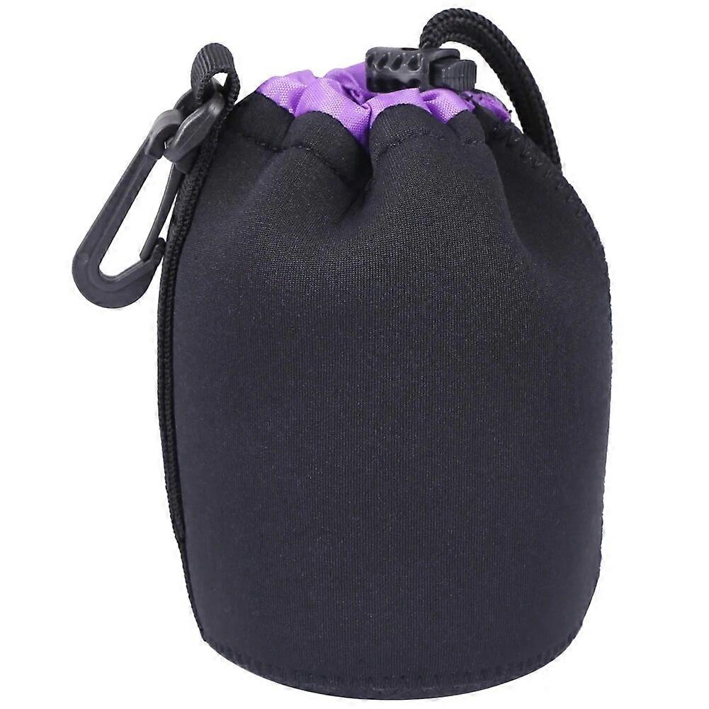 Neoprene SLR Camera Lens Pouch Case Drawstring Shockproof Soft Protective Bag