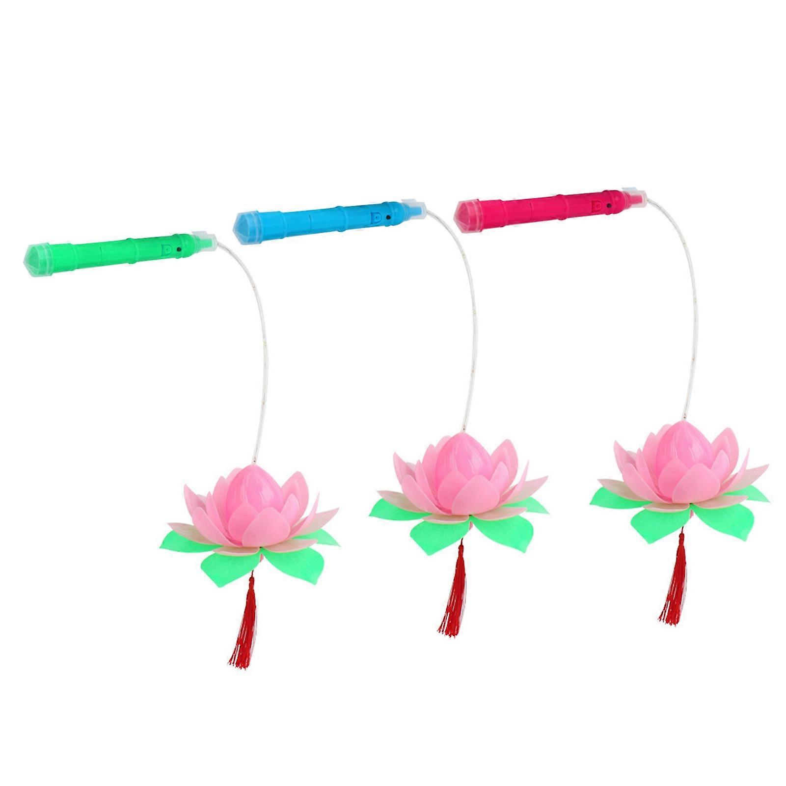 Glowing Lantern 3-speed Flash Glow in The Dark PVC Luminous Portable Amazing Blossom Lotus Flower Lamp for Concert  KAESI