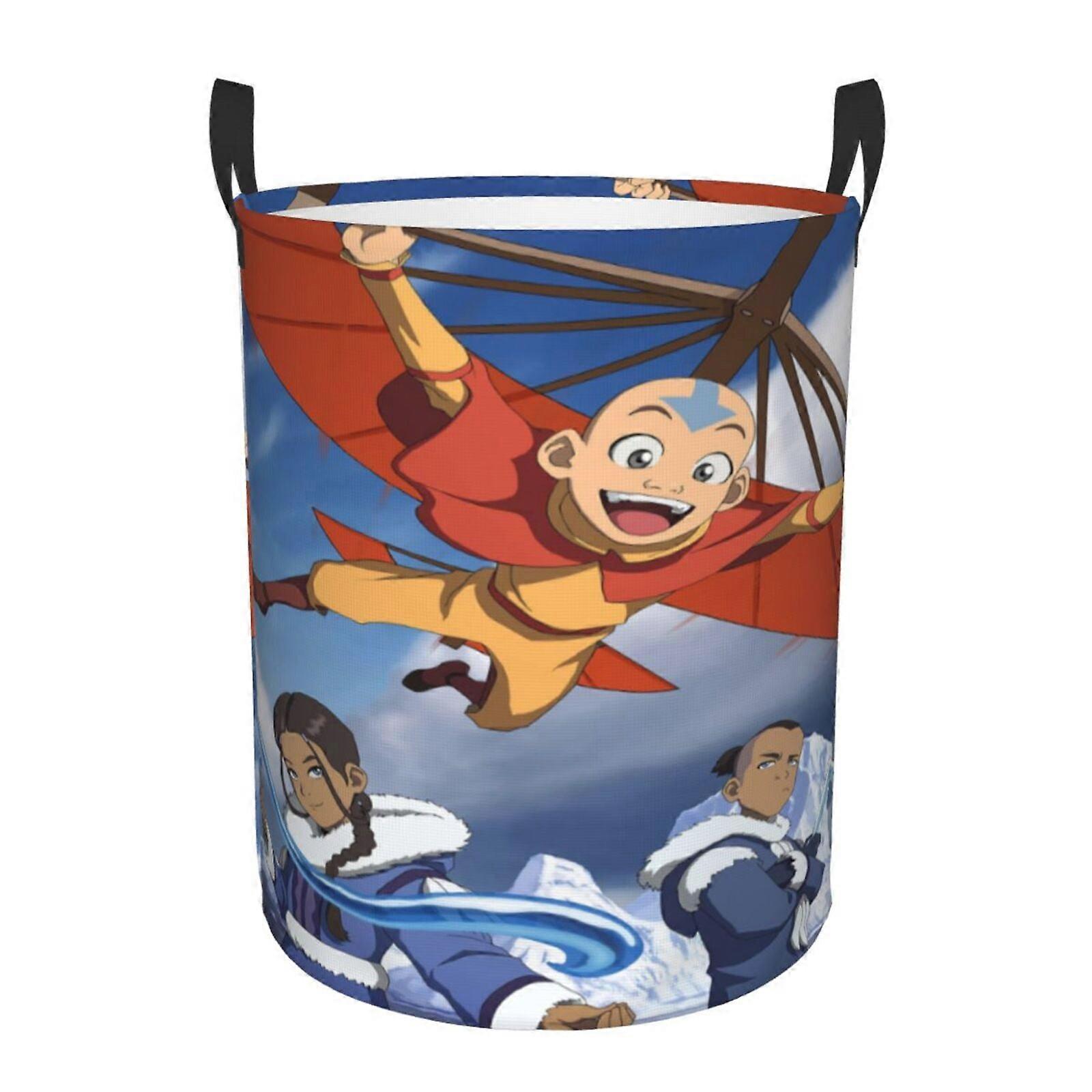 Avatar The Last Airbender 3d Graphic Flame Laundry Basket Fire Flame Clothes Hamper Storage With Handle-SYS28918